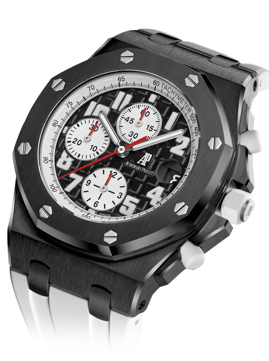 Audemars Piguet Royal Oak Offshore Marcus Black & White Black DLC Steel watch - Click Image to Close